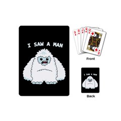 Yeti - I Saw A Man Playing Cards (mini)  by Valentinaart