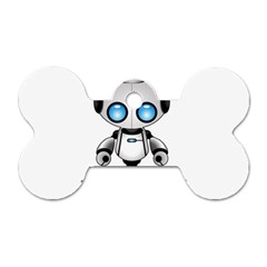 Cute Robot Dog Tag Bone (two Sides) by Valentinaart