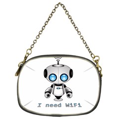 Cute Robot Chain Purses (one Side)  by Valentinaart