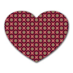 Kaleidoscope Seamless Pattern Heart Mousepads by BangZart