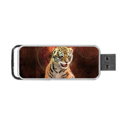 Cute Little Tiger Baby Portable Usb Flash (one Side) by FantasyWorld7