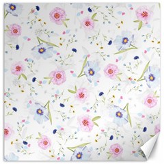 Floral Cute Girly Pattern Canvas 12  X 12   by paulaoliveiradesign