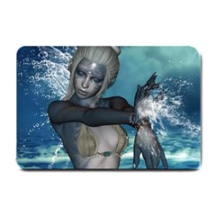The Wonderful Water Fairy With Water Wings Small Doormat  by FantasyWorld7