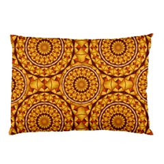 Golden Mandalas Pattern Pillow Case by linceazul