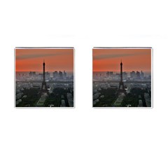 Paris France French Eiffel Tower Cufflinks (square) by Nexatart