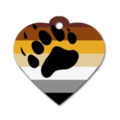 Bear Pride Flag Dog Tag Heart (two Sides) by Valentinaart