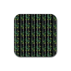 Bamboo Pattern Rubber Coaster (square) 