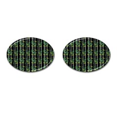 Bamboo Pattern Cufflinks (oval)