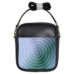 Teal Background Concentric Girls Sling Bags by Nexatart