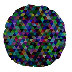Triangle Tile Mosaic Pattern Large 18  Premium Flano Round Cushions by Nexatart