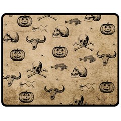 Vintage Halloween Pattern Fleece Blanket (medium)  by Valentinaart
