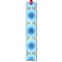 Blue Nice Daisy Flower Ang Yellow Squares Large Book Marks by MaryIllustrations
