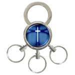 Blue Cross Christian 3-Ring Key Chains Front