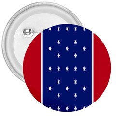 British American Flag Red Blue Star 3  Buttons by Mariart