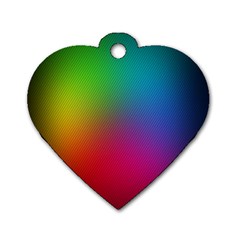 Bright Lines Resolution Image Wallpaper Rainbow Dog Tag Heart (one Side)
