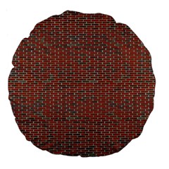 Brick Wall Brown Line Large 18  Premium Flano Round Cushions by Mariart