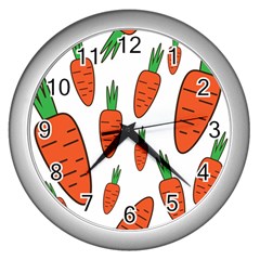 Fruit Vegetable Carrots Wall Clocks (silver) 