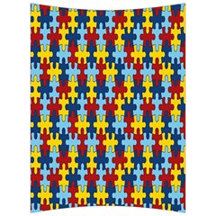 Fuzzle Red Blue Yellow Colorful Back Support Cushion by Mariart