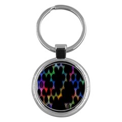 Grid Light Colorful Bright Ultra Key Chains (round) 
