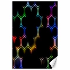 Grid Light Colorful Bright Ultra Canvas 24  X 36 