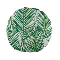 Jungle Fever Green Leaves Standard 15  Premium Round Cushions by Mariart