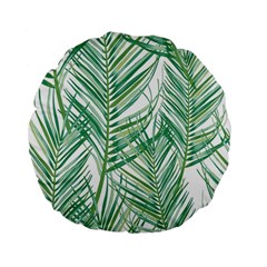 Jungle Fever Green Leaves Standard 15  Premium Flano Round Cushions