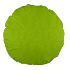 Line Green Large 18  Premium Flano Round Cushions