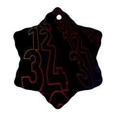 Neon Number Ornament (snowflake) by Mariart
