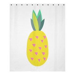 Pineapple Fruite Yellow Triangle Pink Shower Curtain 60  X 72  (medium) 