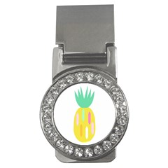 Pineapple Fruite Yellow Triangle Pink White Money Clips (cz) 