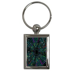 Colorful Geometric Electrical Line Block Grid Zooming Movement Key Chains (rectangle) 