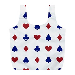 Playing Cards Hearts Diamonds Full Print Recycle Bags (l)  by Mariart