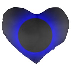 Pure Energy Black Blue Hole Space Galaxy Large 19  Premium Heart Shape Cushions