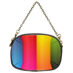 Rainbow Stripes Vertical Lines Colorful Blue Pink Orange Green Chain Purses (one Side) 