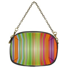 Rainbow Stripes Vertical Colorful Bright Chain Purses (one Side) 