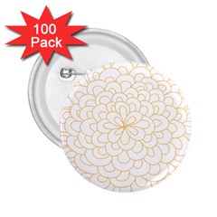 Rosette Flower Floral 2 25  Buttons (100 Pack) 