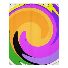 Spiral Digital Pop Rainbow Shower Curtain 60  X 72  (medium) 