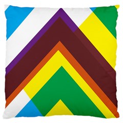 Triangle Chevron Rainbow Web Geeks Standard Flano Cushion Case (one Side) by Mariart