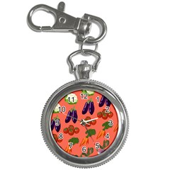 Vegetable Carrot Tomato Pumpkin Eggplant Key Chain Watches