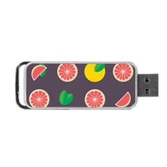 Wild Textures Grapefruits Pattern Lime Orange Portable Usb Flash (two Sides) by Mariart