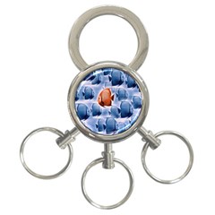 Swim Fish 3-ring Key Chains