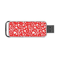 Xmas Pattern Portable Usb Flash (one Side) by Valentinaart