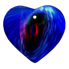 Black Hole Blue Space Galaxy Ornament (heart)