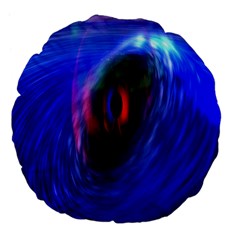 Black Hole Blue Space Galaxy Large 18  Premium Flano Round Cushions