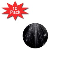 Black Rays Light Stars Space 1  Mini Magnet (10 Pack) 