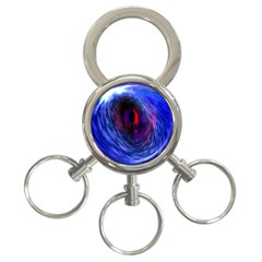 Blue Red Eye Space Hole Galaxy 3-ring Key Chains
