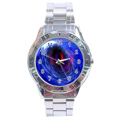 Blue Red Eye Space Hole Galaxy Stainless Steel Analogue Watch by Mariart