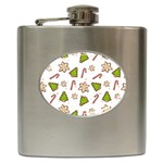 Ginger cookies Christmas pattern Hip Flask (6 oz)