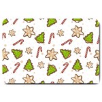 Ginger cookies Christmas pattern Large Doormat 