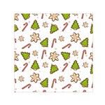 Ginger cookies Christmas pattern Small Satin Scarf (Square)